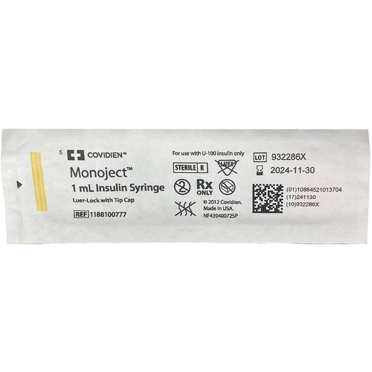 Luer Lock Syringe, 1mL