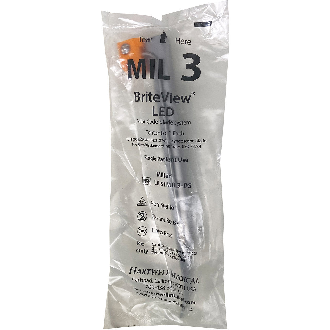 Laryngoscope Blade, in packaging