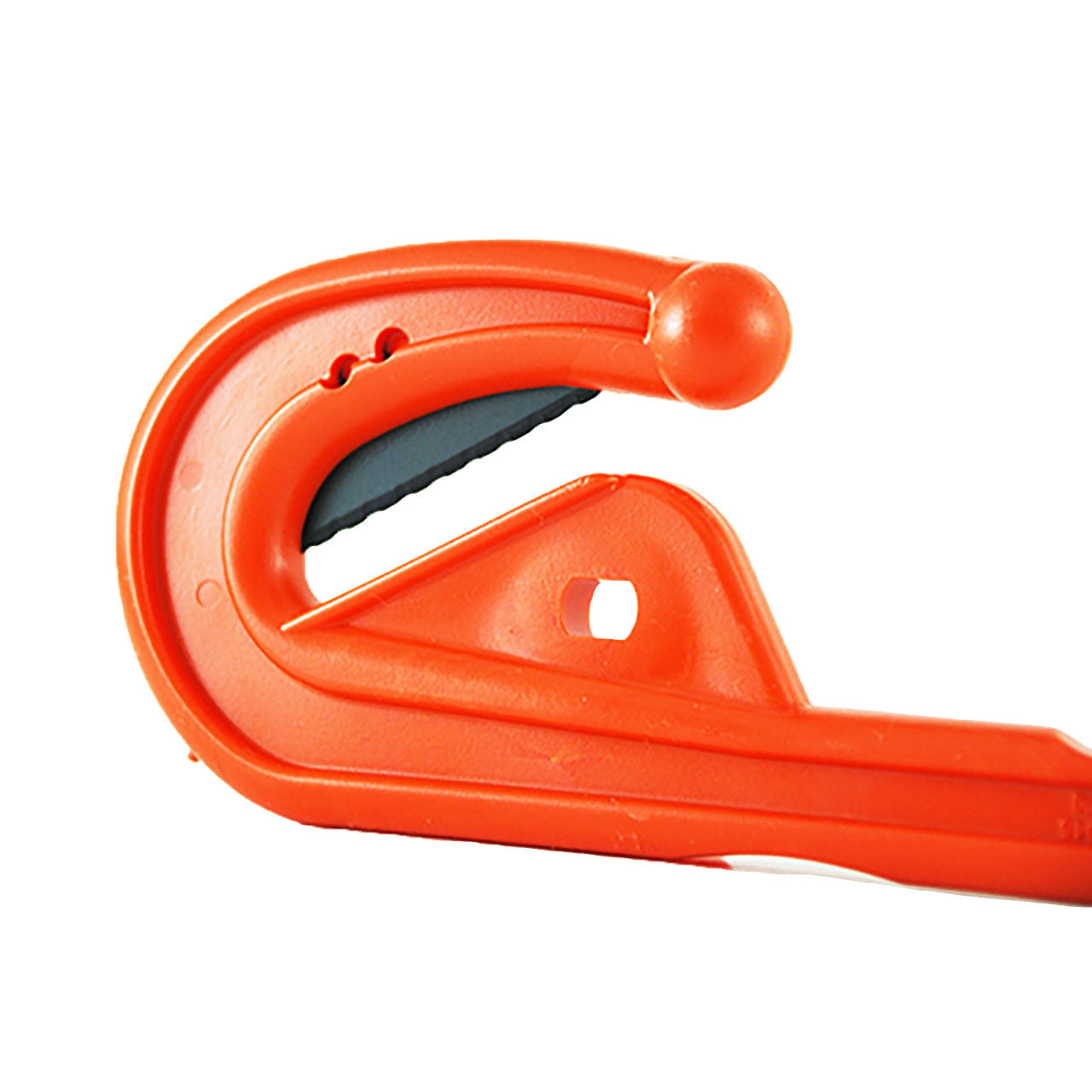 Orange Emergency Clothing Knife, tip
