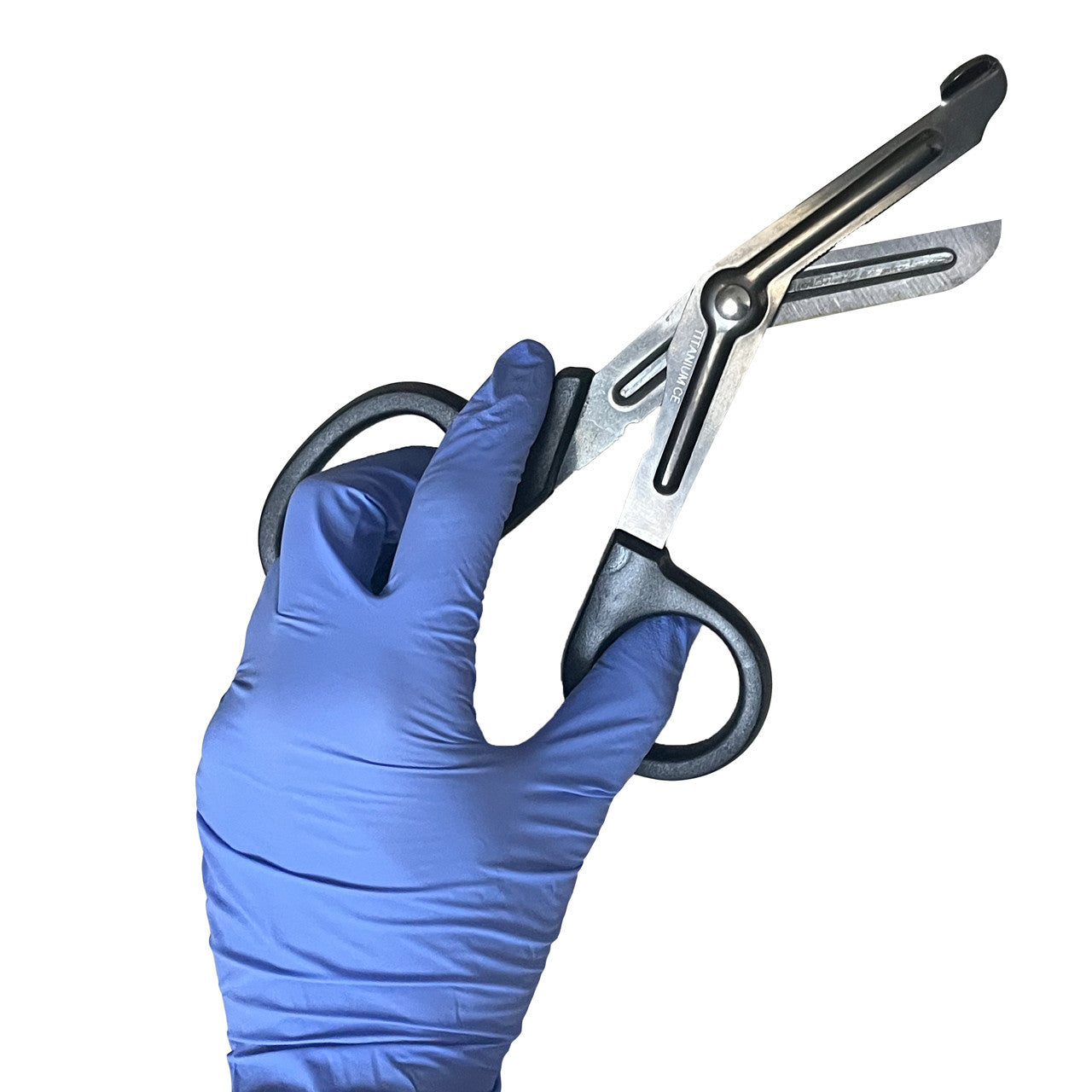 Left Handed 7.5" EMT Shears, Black - in hand