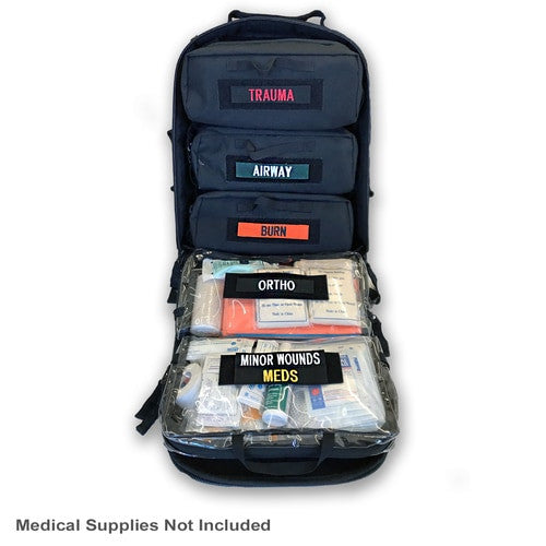 MERET Savior 7 Pro Combat Medical Pack in black Medical Supplies Not Included.