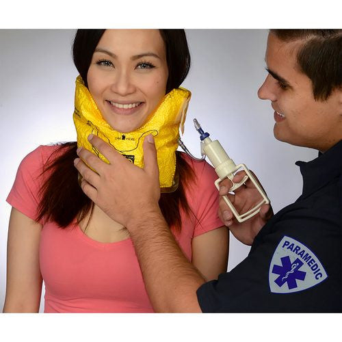 SIP Quik Vacuum C-Collar with paramedic on woman