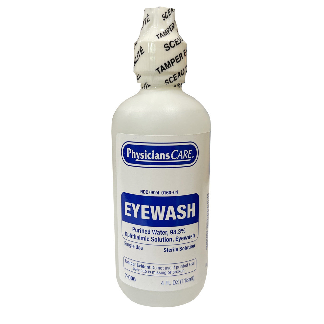 Eyewash, front of bottle