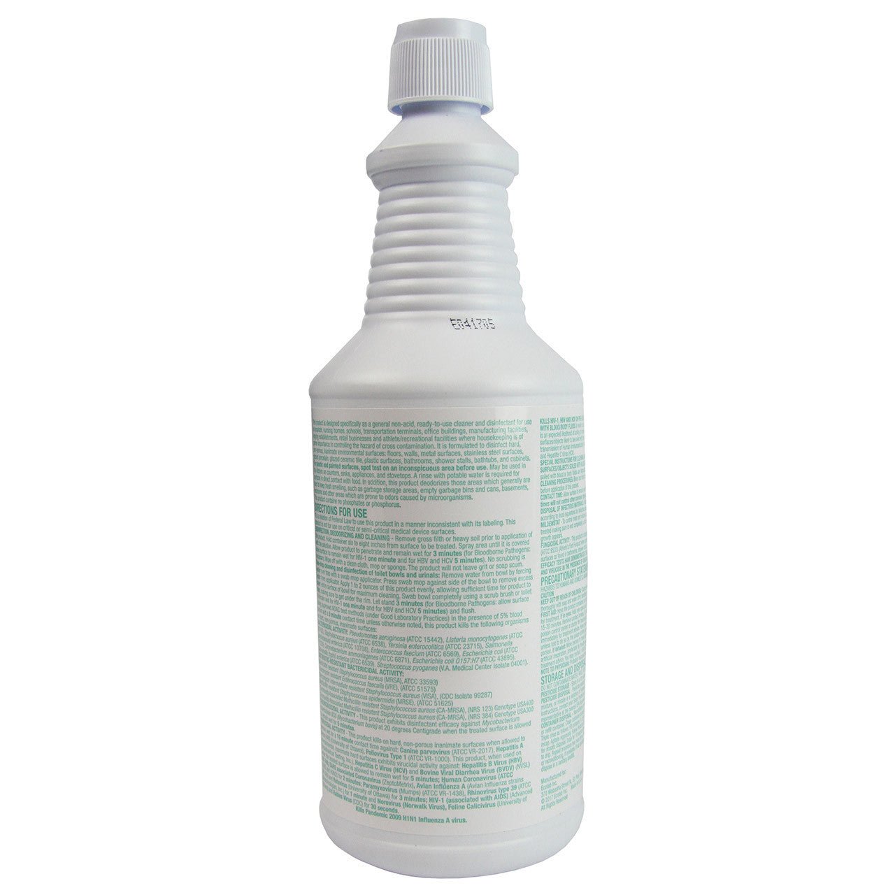 TB Disinfectant Cleaner RTU by ecolab back of bottle