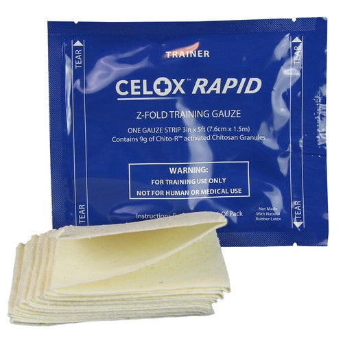 Celox Trainer Gauze with packaging