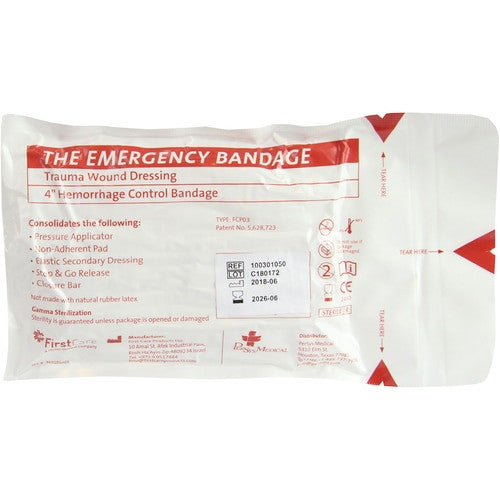 Emergency Bandage, front of packaging