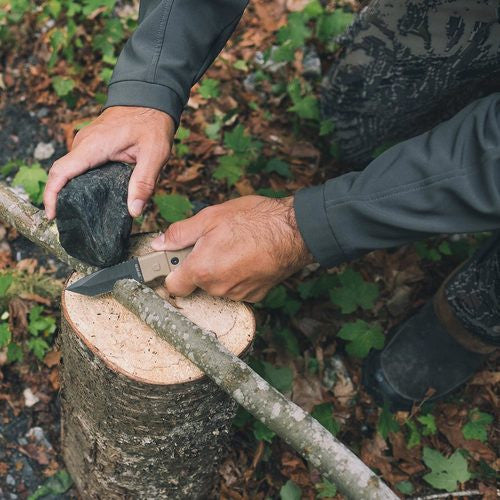 Kotu Tanto Knife, 3" Blade, In Action