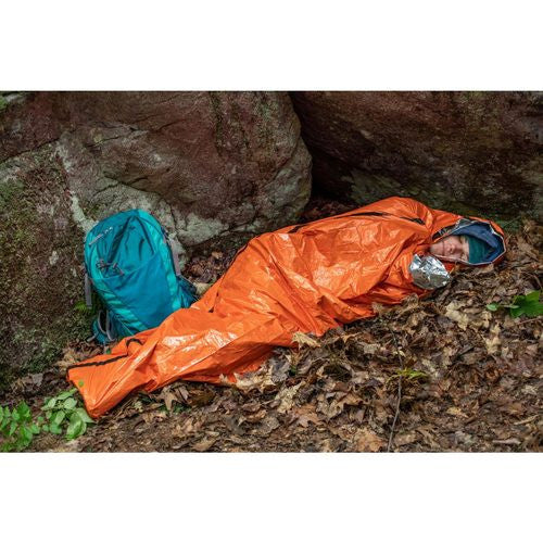 Heatsheets® Emergency Bivvy, in use outdoors