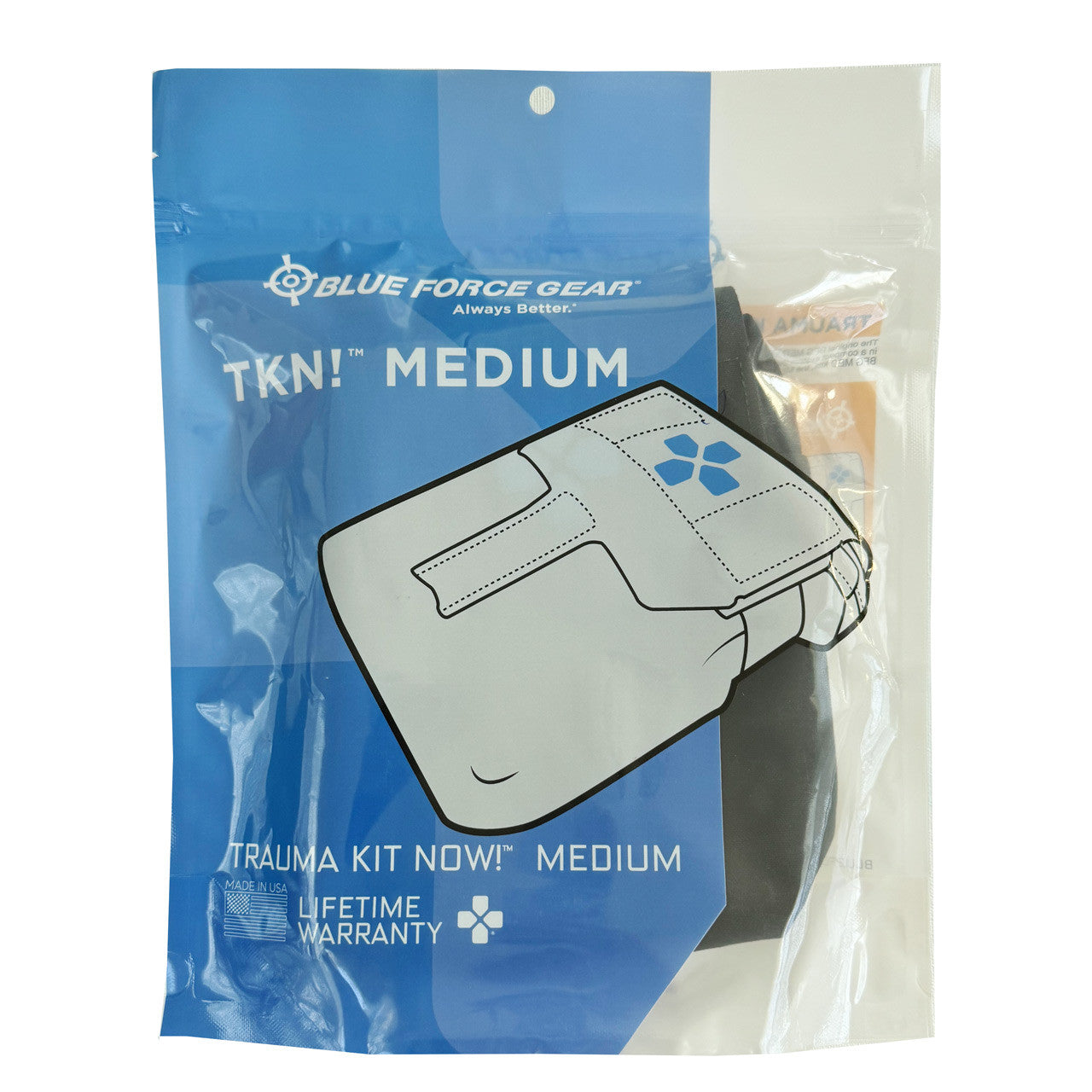 Black Trauma Kit NOW! - Medium Pouch, back of packaging