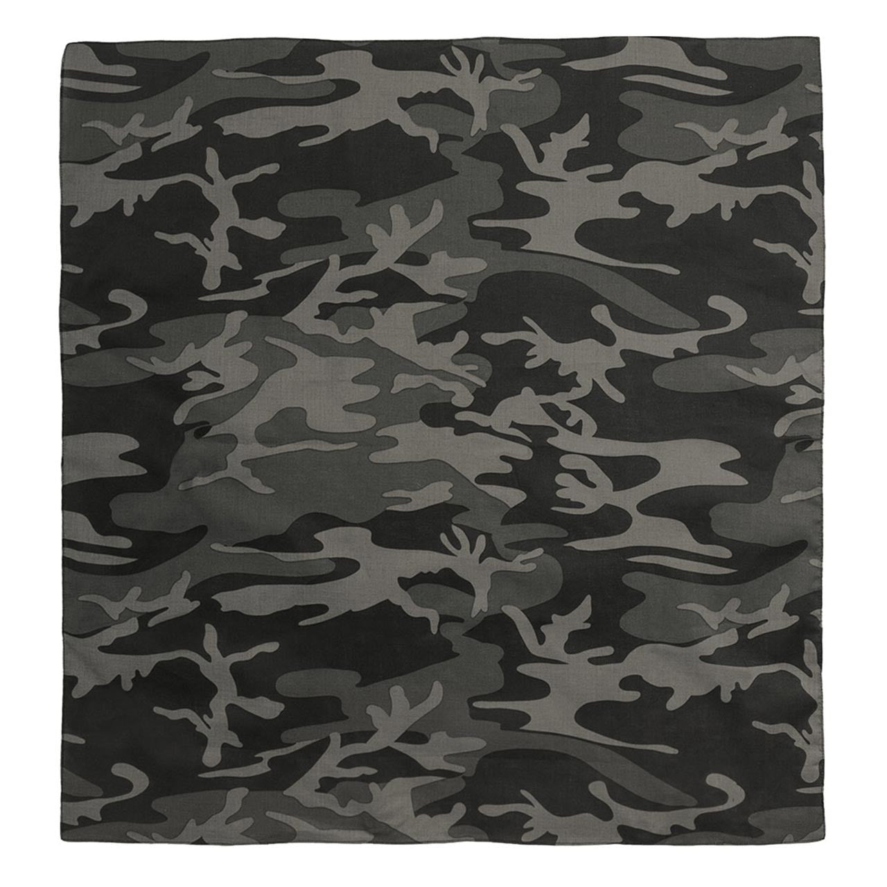 Bandana, Various Colors, 27" x 27", Black Camo