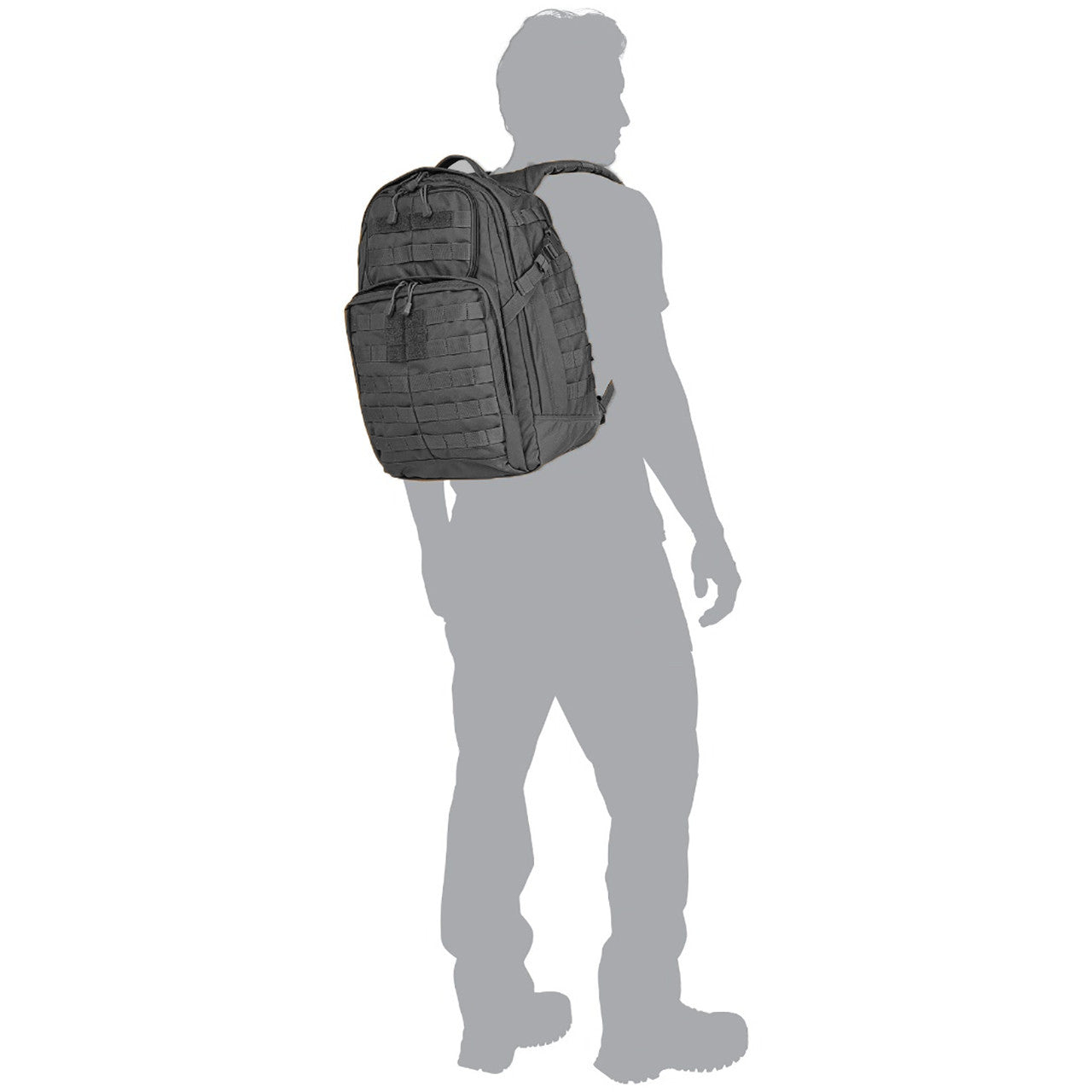 5.11 Rush24 2.0 Backpack - Black, on person