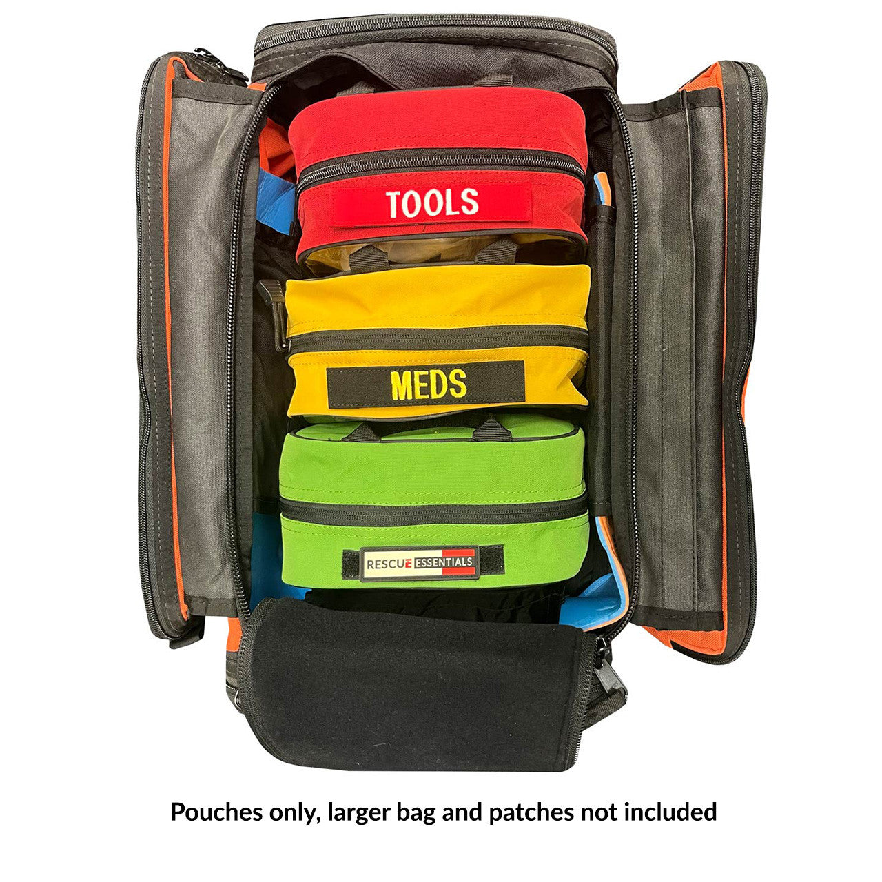 Color Coded Accessory/Organizer Bags within Trauma Backpack