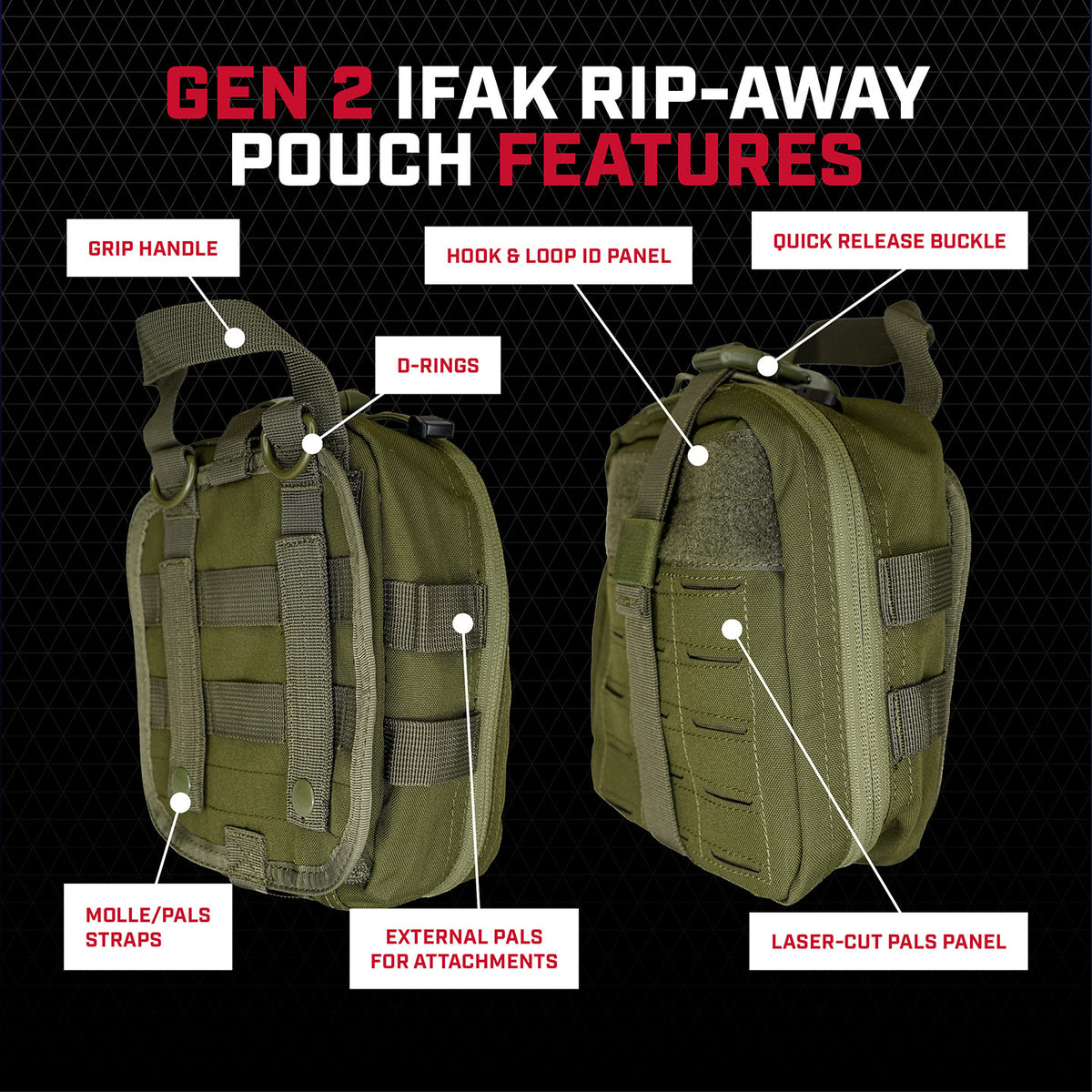 Rescue Essentials Rip-Away IFAK Pouch, Gen 2