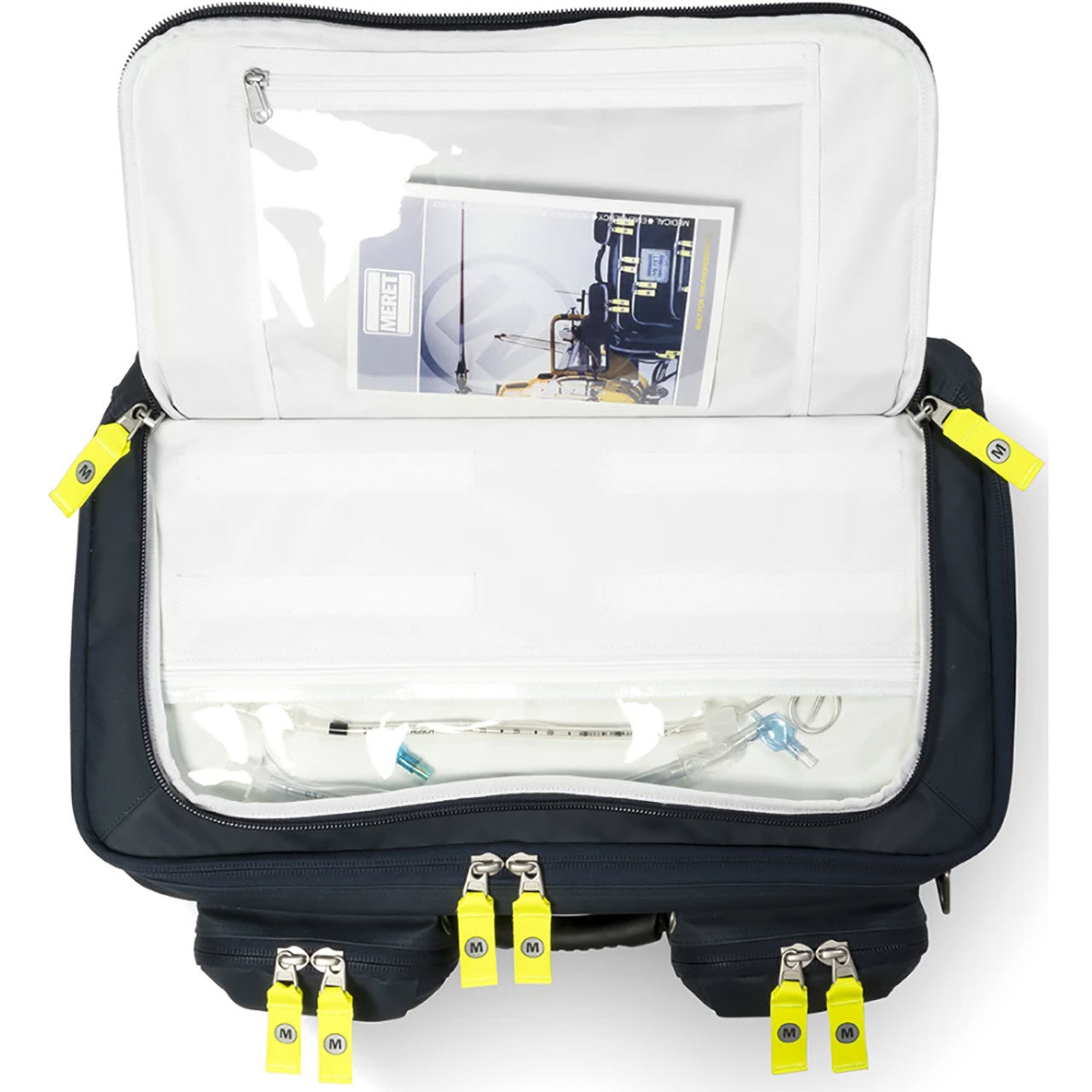 OMNI PRO X Bag by Meret in black color top showing top pouch