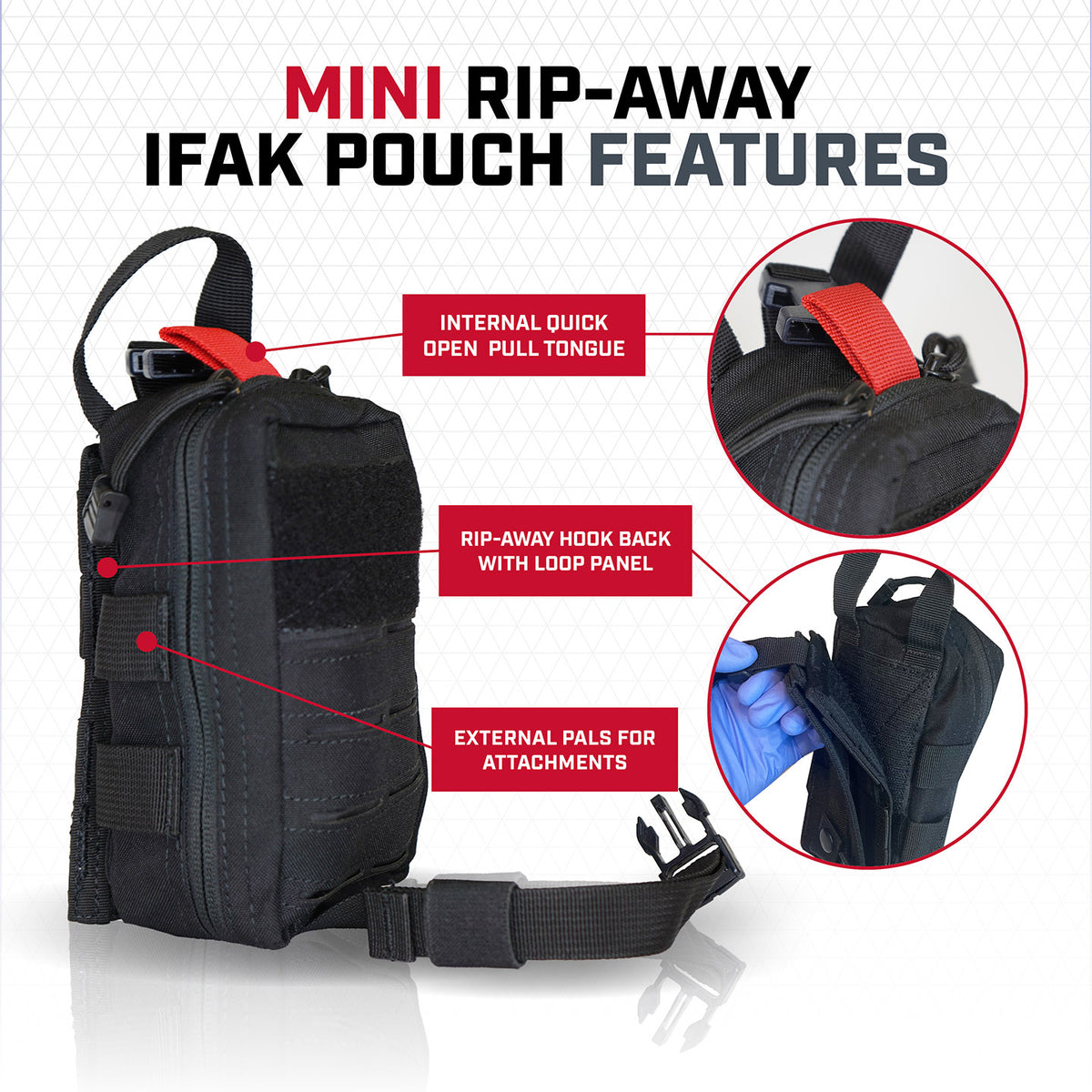 Rescue Essentials Mini Rip-Away IFAK Pouch