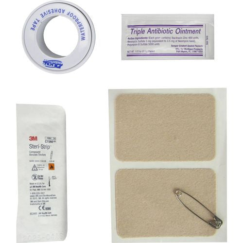 Blister Kit, contents laid out