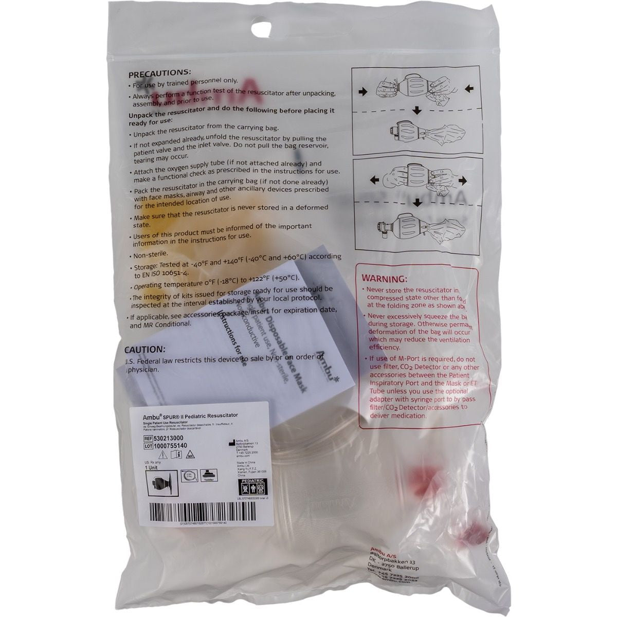 Pediatric Spur II BVM - packaged
