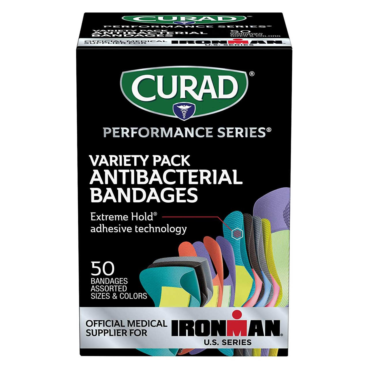 Curad Performance Series Bandages, front of box