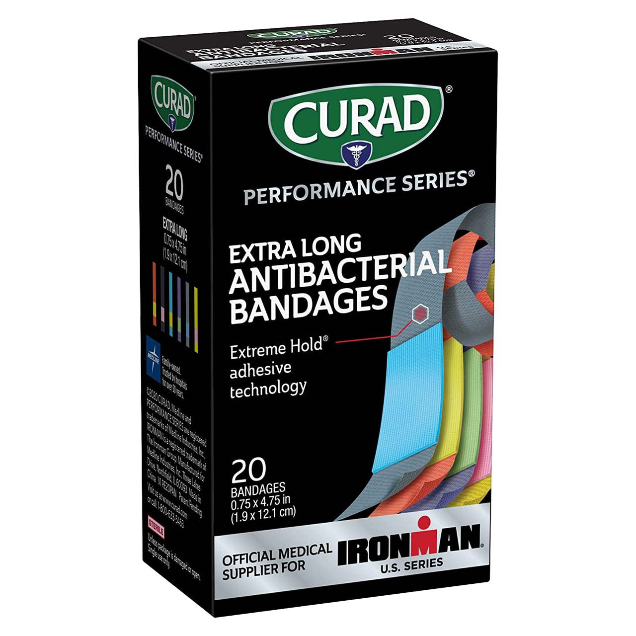 Curad Performance Series Bandages, front of box angled
