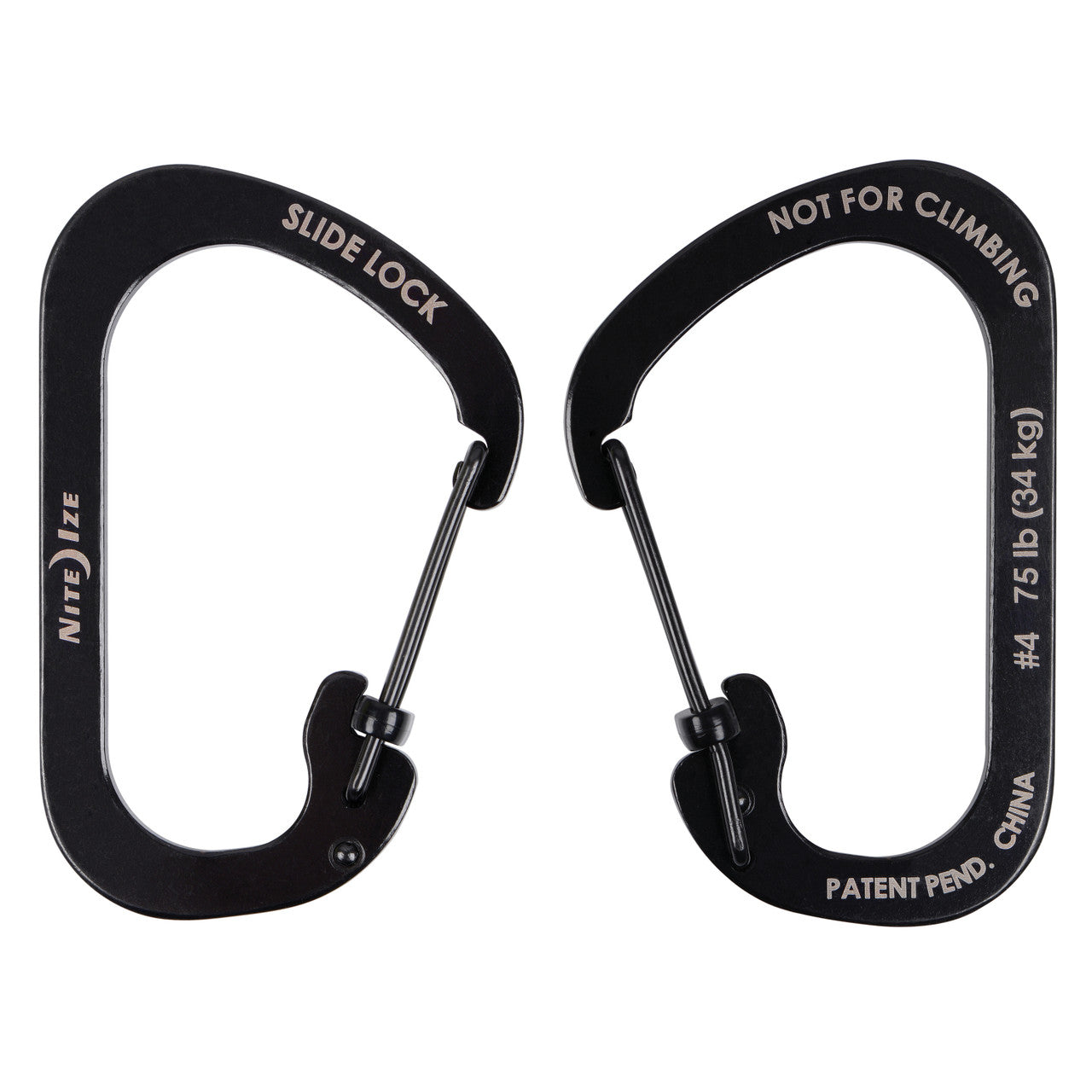SlideLock® Carabiner Stainless Steel #4, front and back