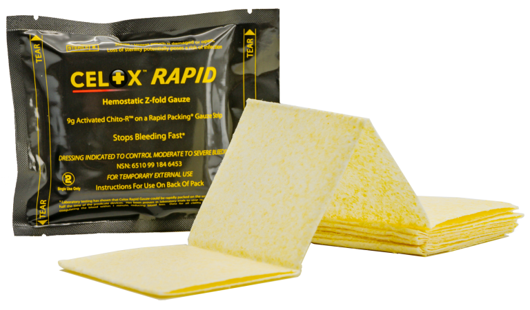 Celox Rapid Gauze, unpacked