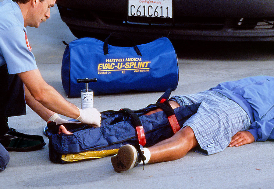 EVAC-U-SPLINT® Extremity Splint on leg