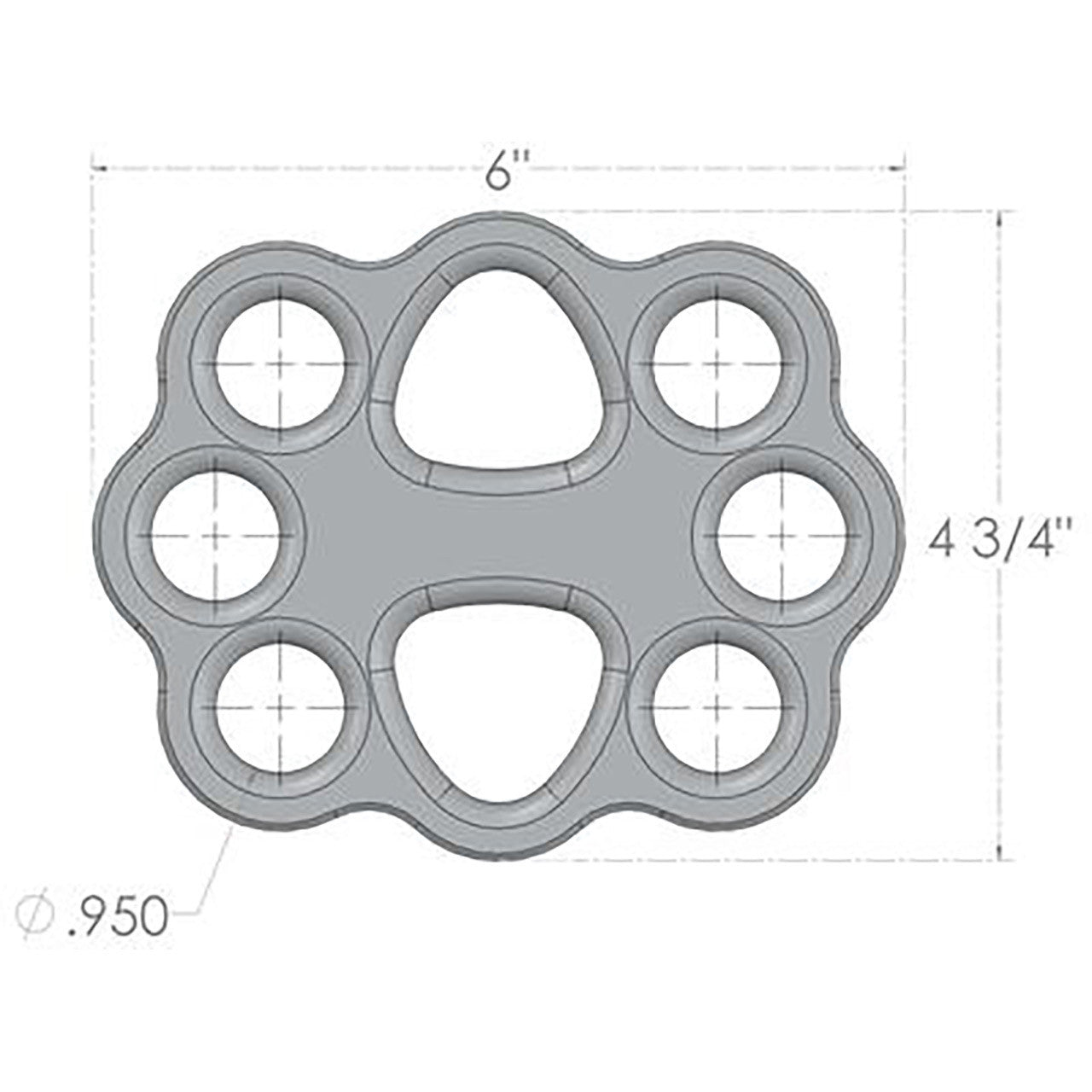 Focus Rigging Plate, Dimension view.
