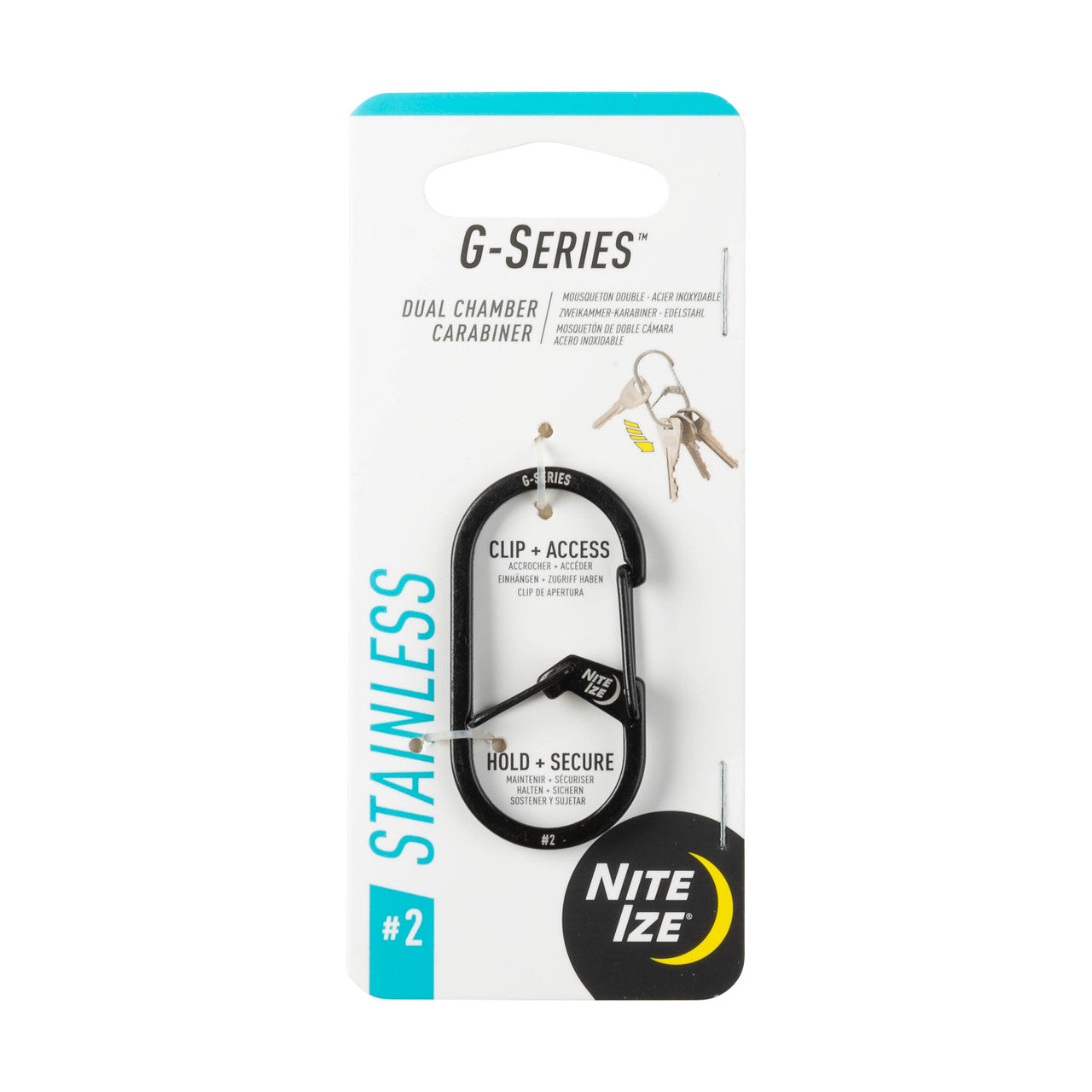G-Series® Dual Chamber Carabiner #2, packaged - front
