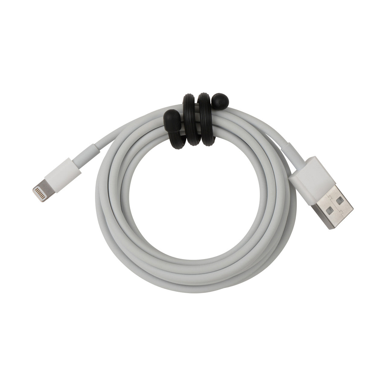 Gear Tie Reusable Rubber Twist Tie 6 in, Black- in use