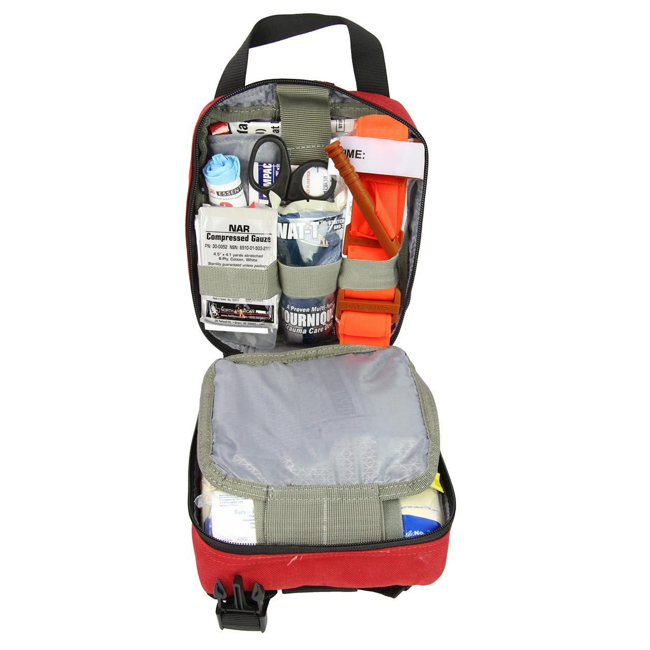 Home Defense Trauma Kit by rescue essentials, partially open
