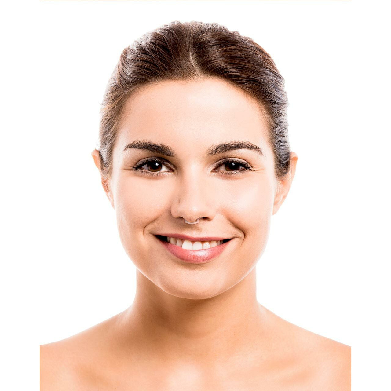 NOSA plug in nostril of woman