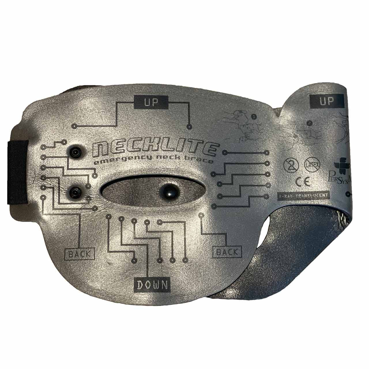 Necklite, Folded flat view.