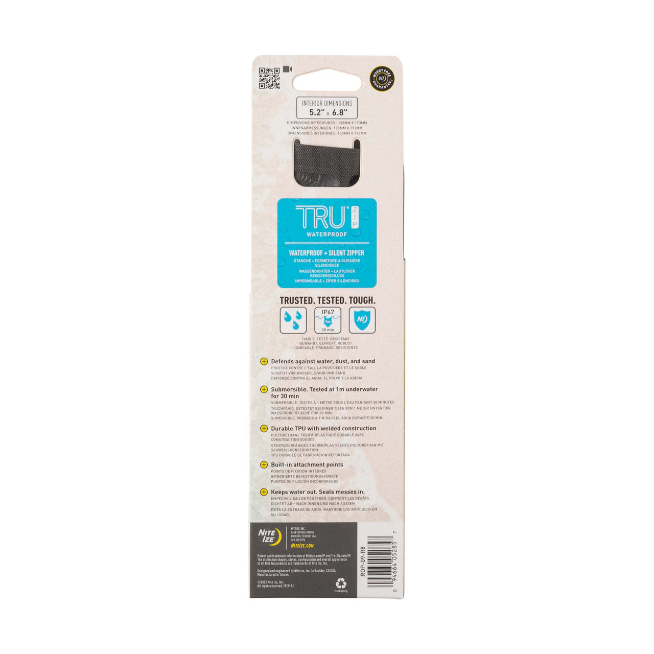 RunOff® Waterproof Pocket, back packaged