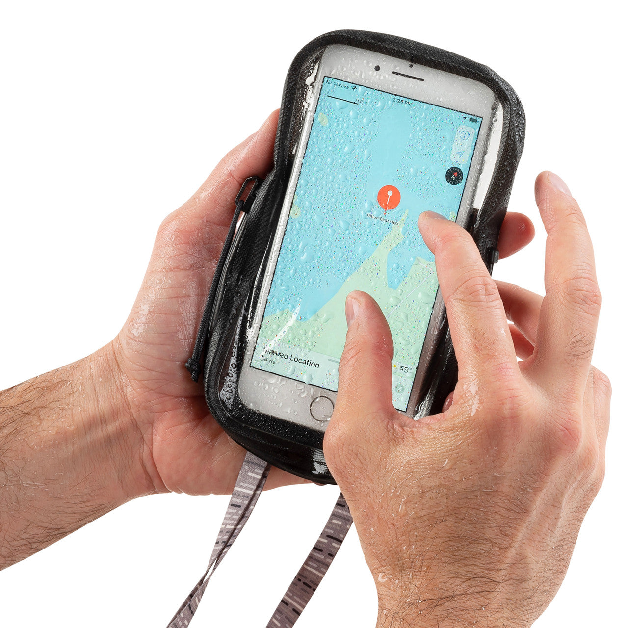 RunOff® Waterproof Phone Case, in use
