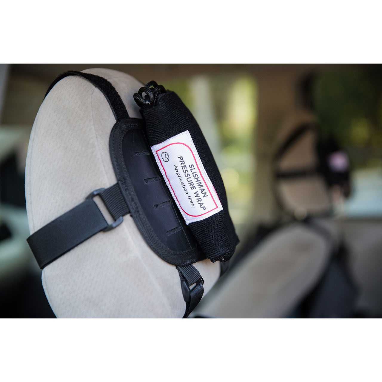 NEW! Slishman Pressure Wrap, black, on headrest in case