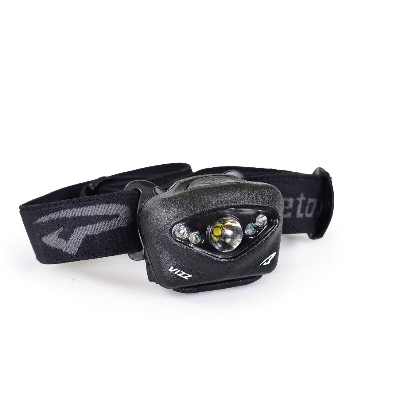VIZZ Tactical MPLS Headlamp, Black, Front view.