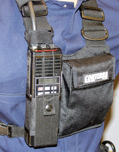 Conterra Adjusta-Pro Radio Chest Harness, being worn