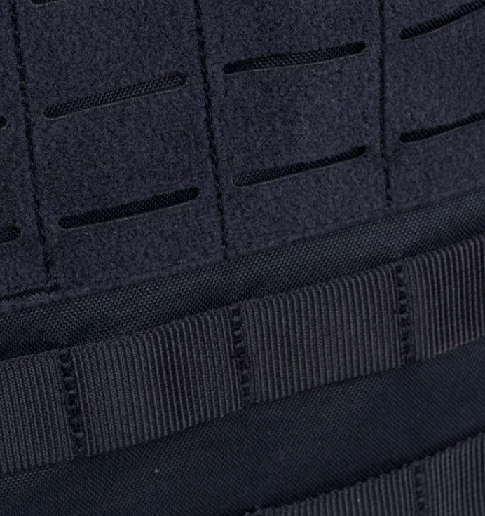 Tactical TacTec Plate Carrier -Black, Close up of MOLLE web