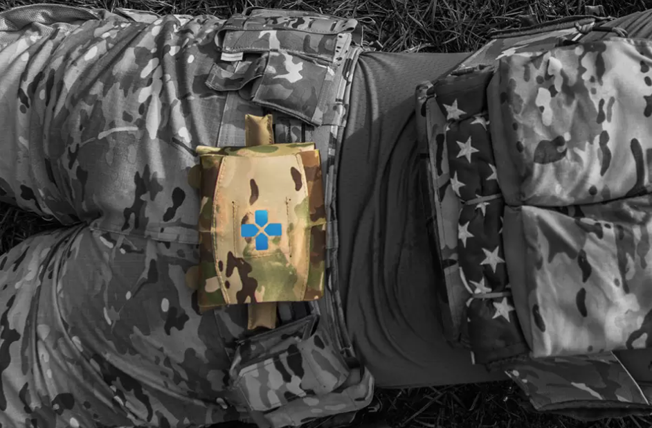 Micro Trauma Kit NOW! Plus+ - Multicam Pouch in use