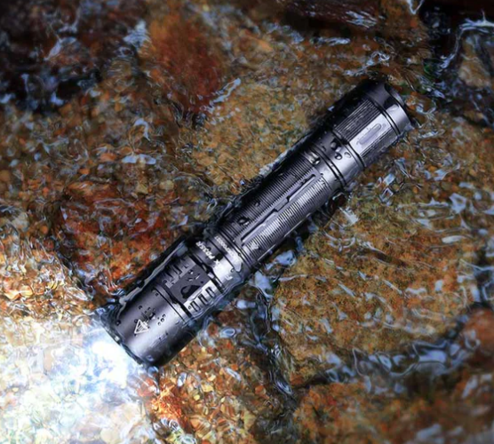 Fenix PD35R Rechargeable Tactical Flashlight, In puddle