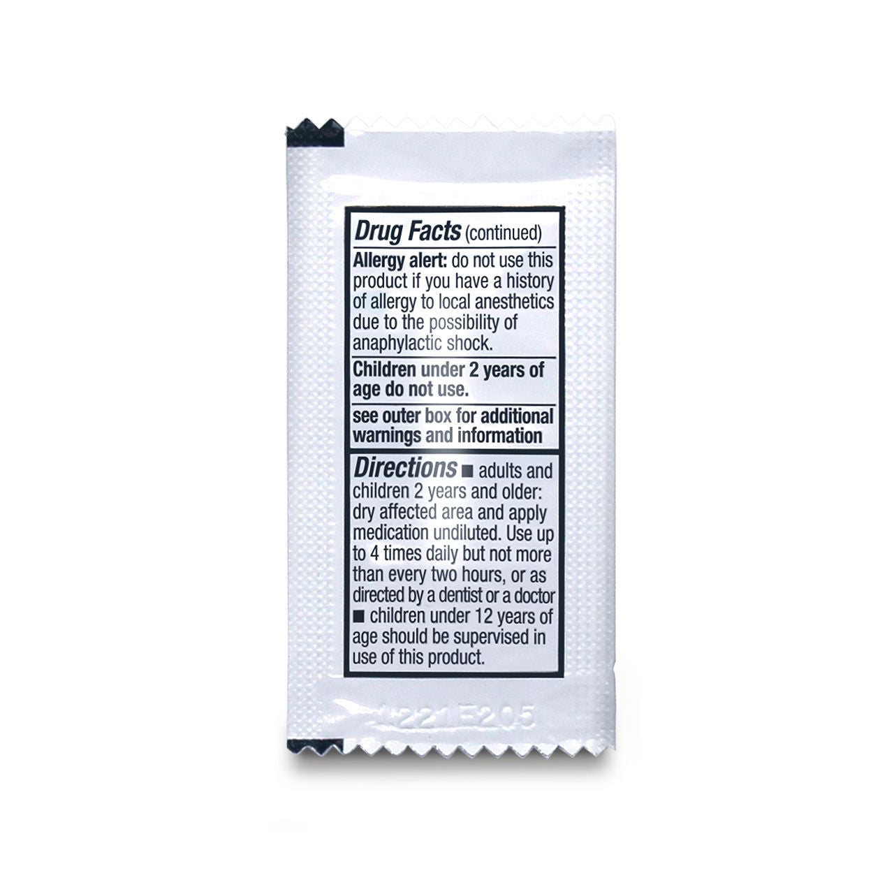 Oral Pain Relief, 0.75 grams - back