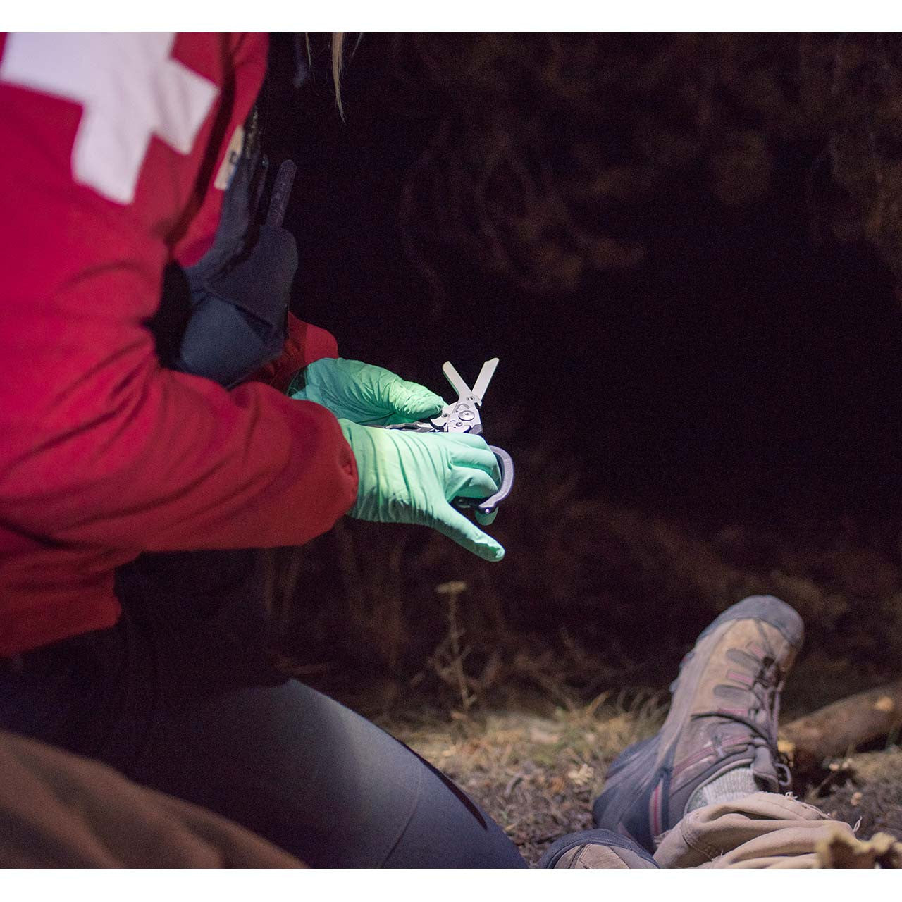 Leatherman RAPTOR Emergency Medical Tool in use with EMS