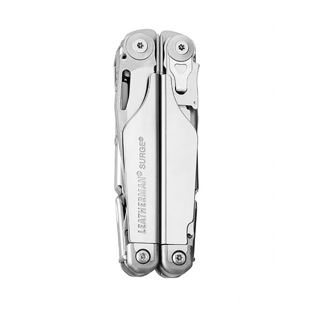 Leatherman Surge Multitool, Vertical closed view.