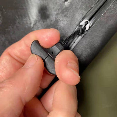 Rescue Essentials T Grip Zipper Pulls, in use