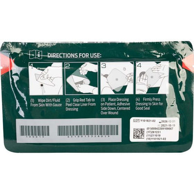 NAR HyFin® Chest Seal, back of packaging