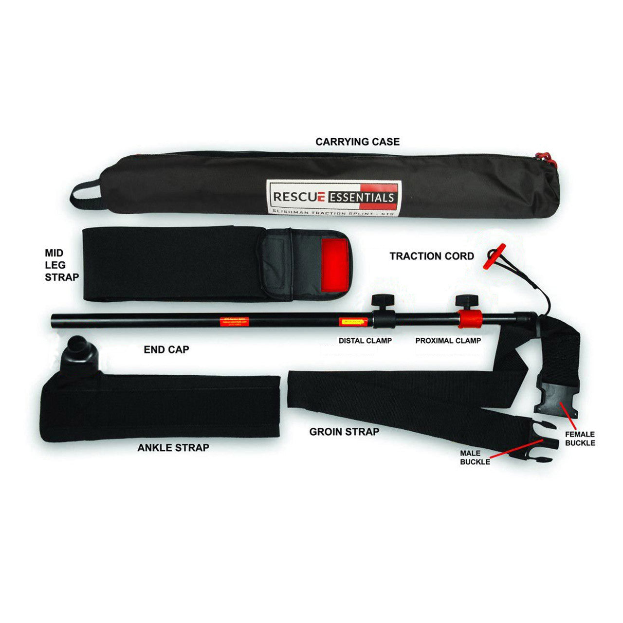Slishman Traction Splint (STS) Replacement Parts, all parts
