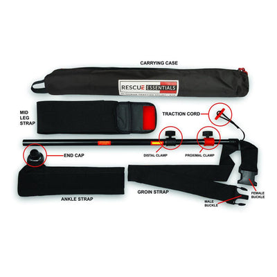 Slishman Traction Splint - STS contents and carry case rescue essentials