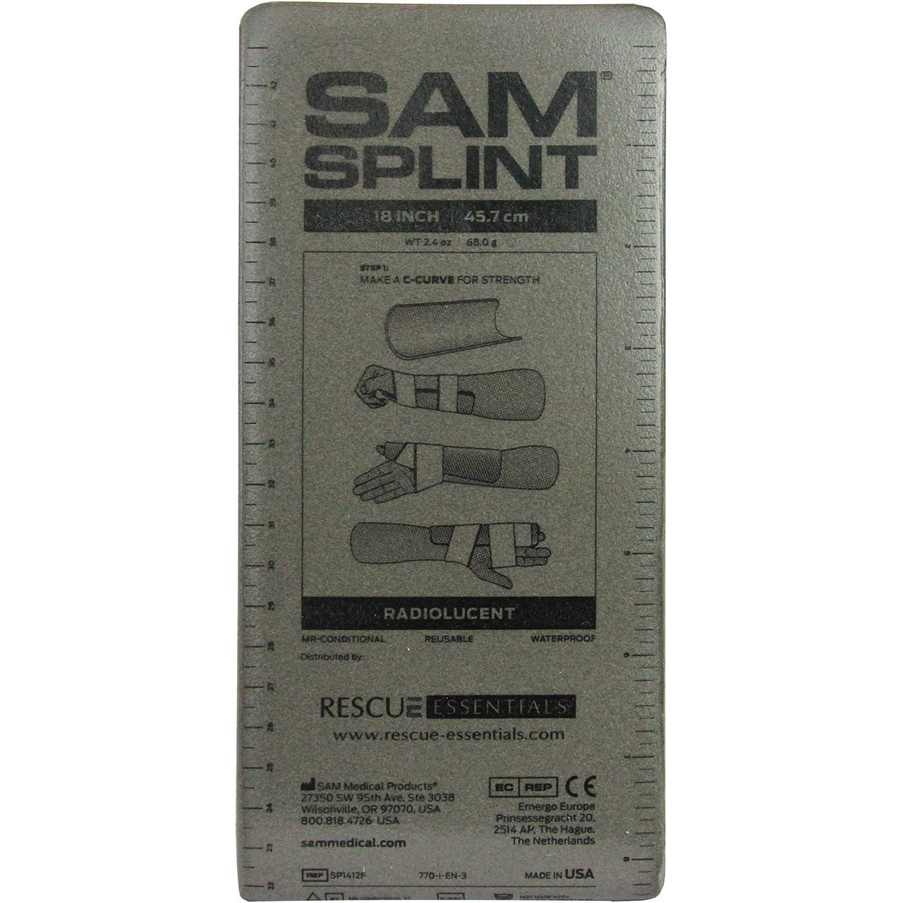 Gray SAM® Splint, front