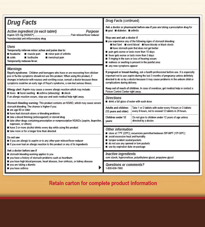 SHORT DATED! Aspirin Tablets, 2 per package