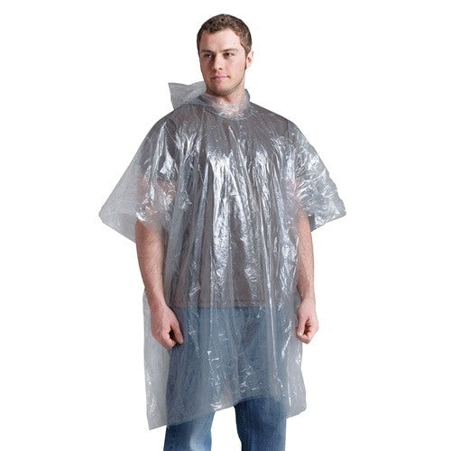 Rain Poncho - Clear (90-0946), In Action